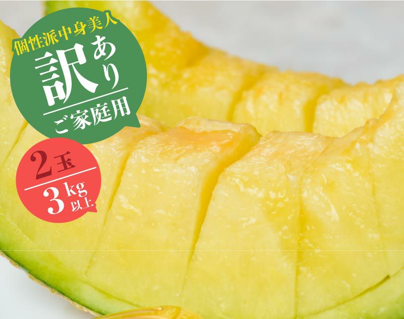 【個性派中身美人】マスクメロン2玉3.0kg以上