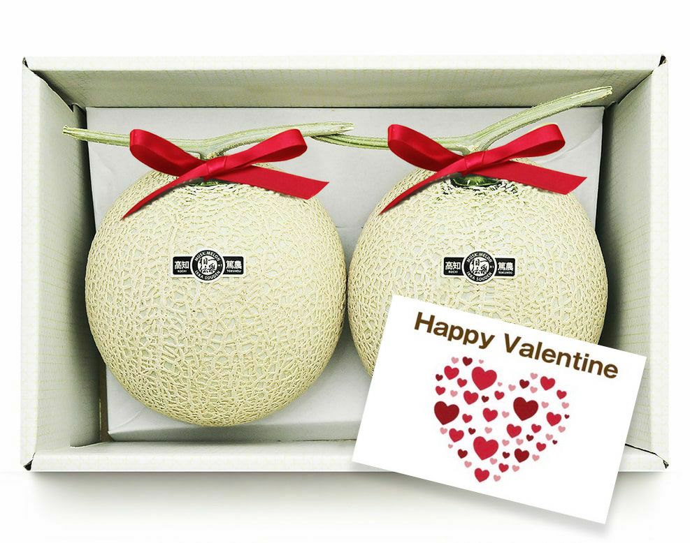 【良品】バレンタインマスクメロン2玉箱入り3.2kg以上
