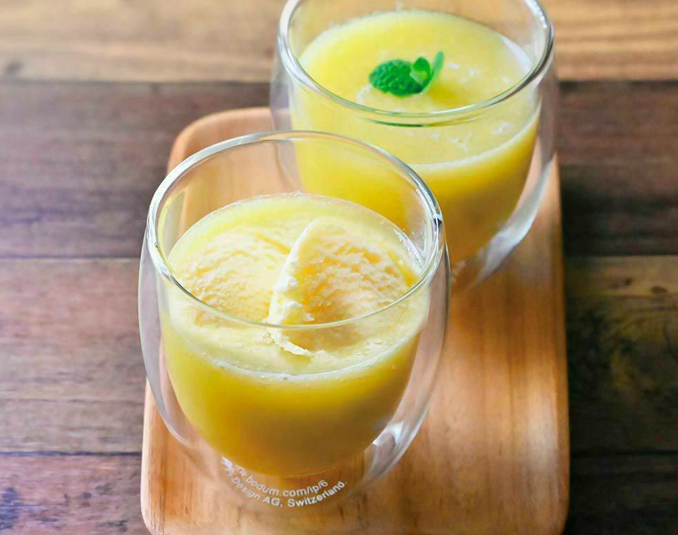 ピューレとアイス