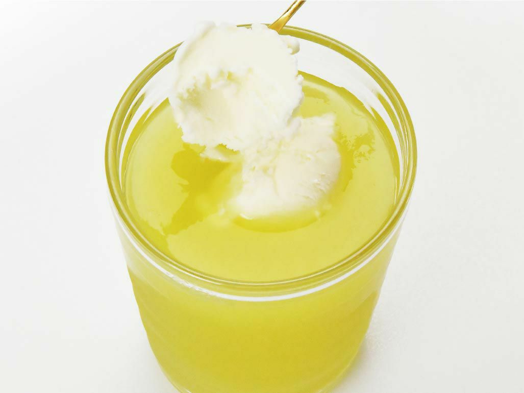 マスクメロンのピューレとアイス