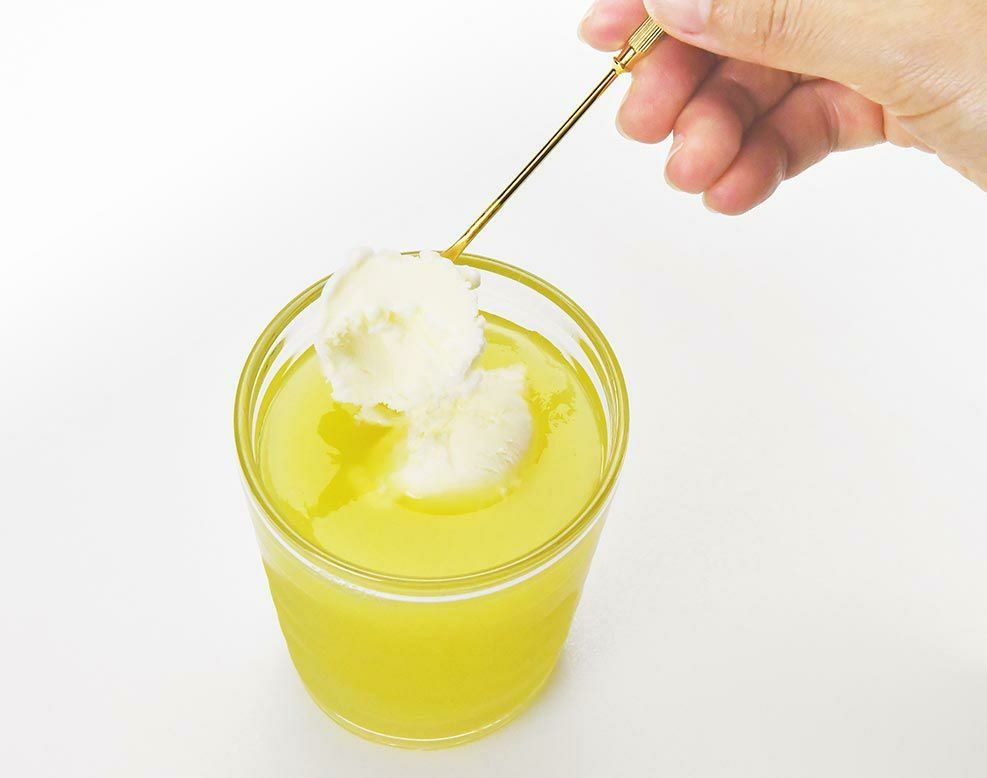 アイスを乗せる