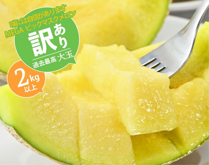 【メガビッグ】マスクメロン1玉2kg以上