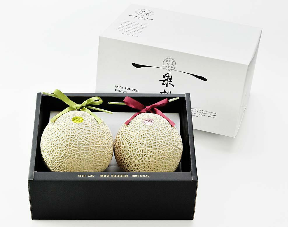 【上級品】出産お祝い 雅&妃マスクメロン2玉3kg以上